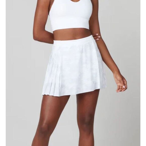 Spanx 50273R Women's Sz 1X White Get Moving Pleated Tennis/Golf Skirt Skort - Picture 7 of 9